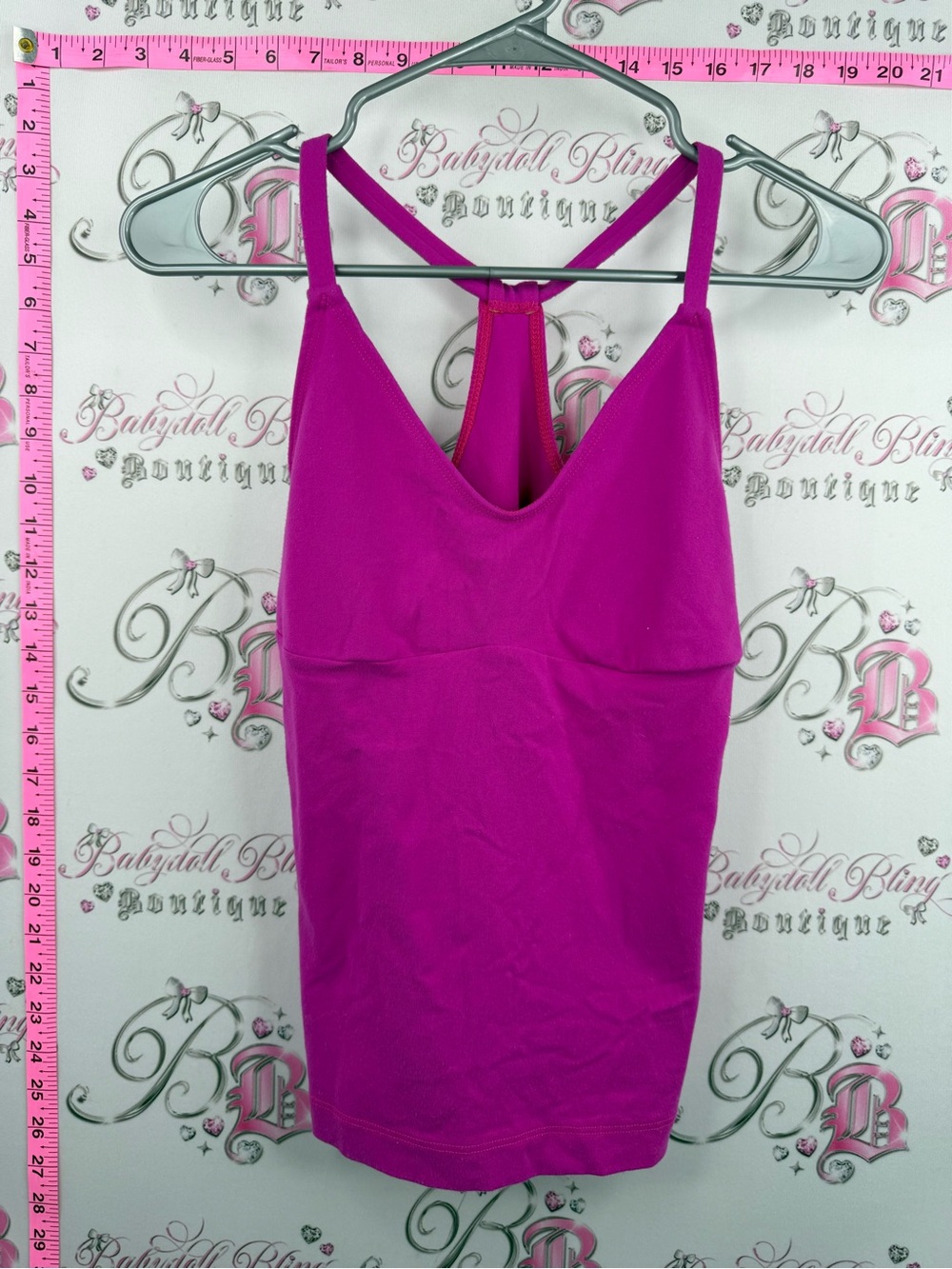ELISABETTA ROGIANI tank top Women’s V-Neck Racerback workout top in Fuchsia